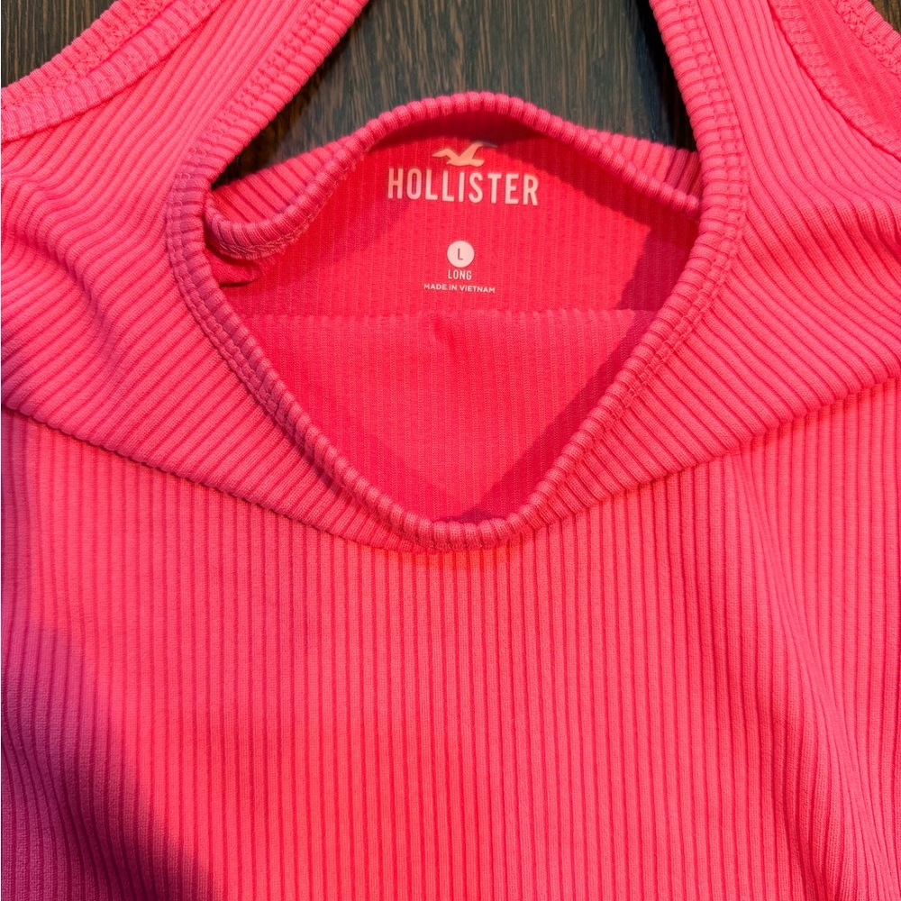 Hollister Bright Pink Ribbed Tank Top Never Worn - Picture 2 of 2